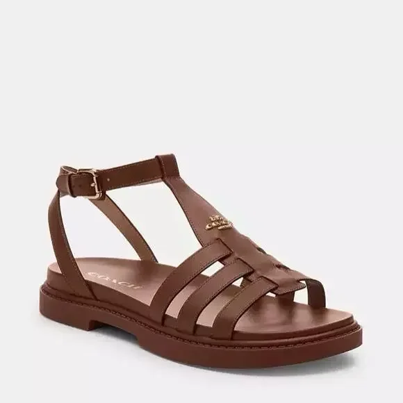 Coach | Shoes | Nwt Coach Franny Sandal Cr866 Dark Saddle Us65